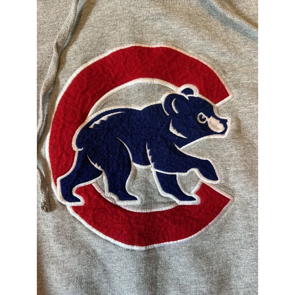 Antigua MLB Chicago Cubs Suede Tek Long Sleeve‎ Hooded Fleece Pullover Size M